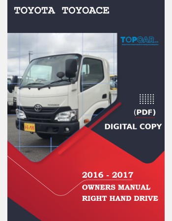 toyota toyoace 2016-2017 owners manual in english